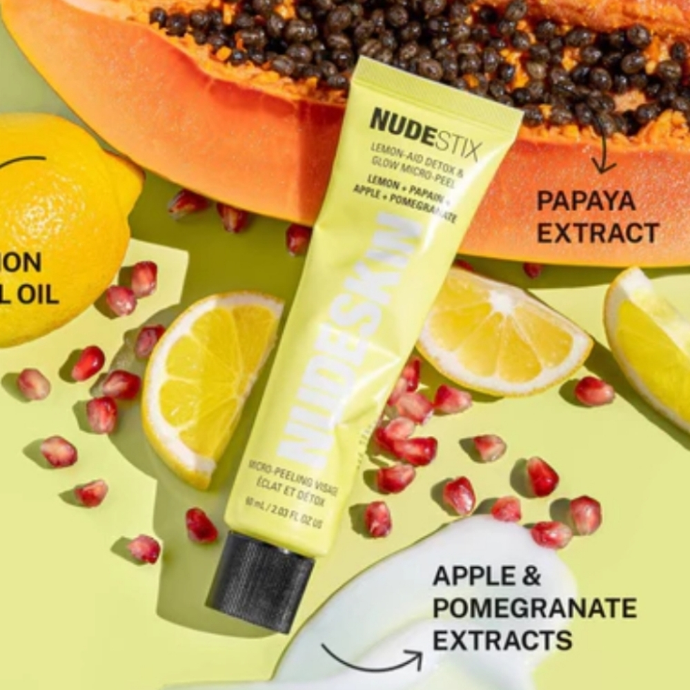 🆕 Nudeskin by Nudestix Lemon-Aid Detox & Glow Micro-Peel (sealed)